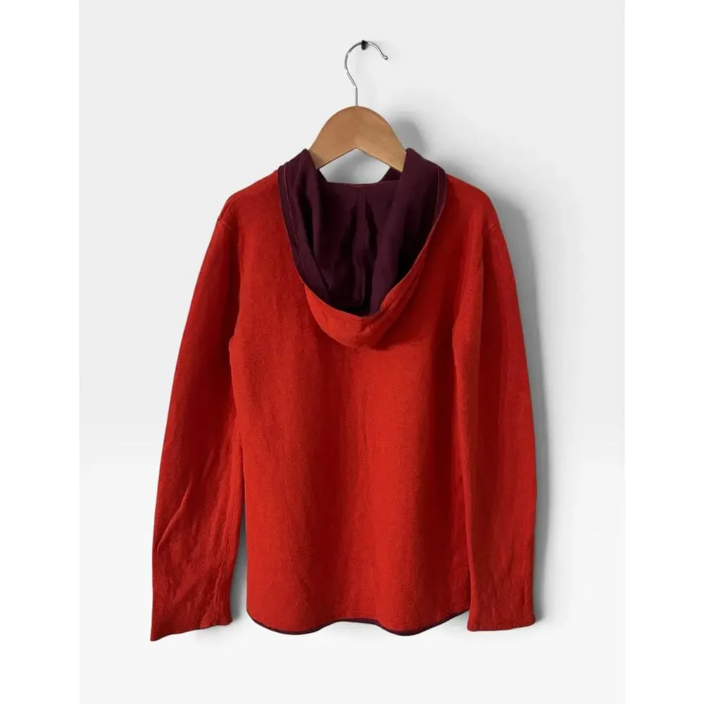 Petit Bateau Wool Blend Hooded Sweater, Size 10